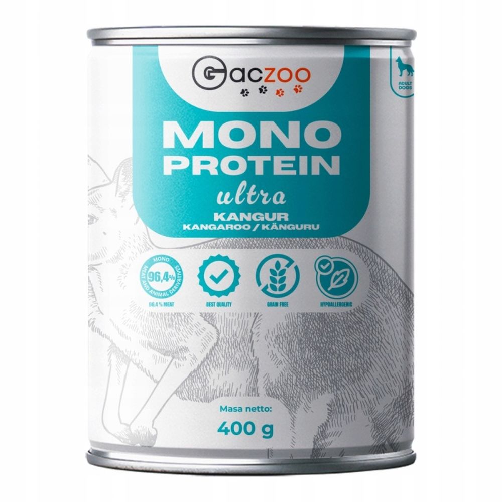 Gaczoo MONO Protein Ultra karma mokra dla psa Kangur 400g